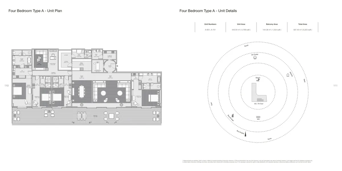 Floor plans: 4 bedrooms, with maid's room and study